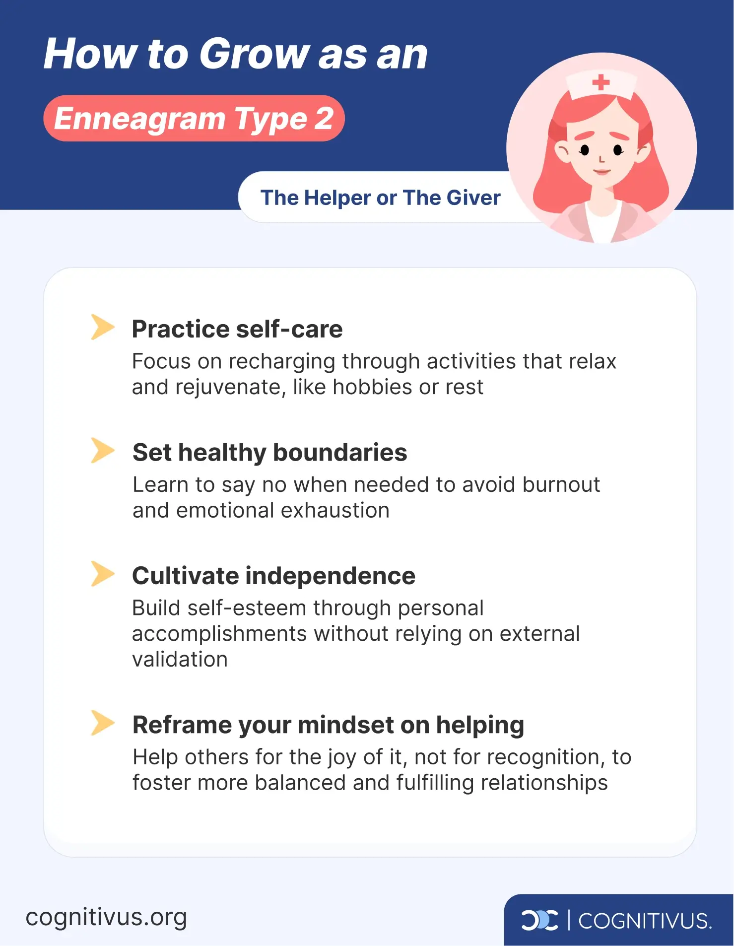 Growth path and tips for Enneagram type 2