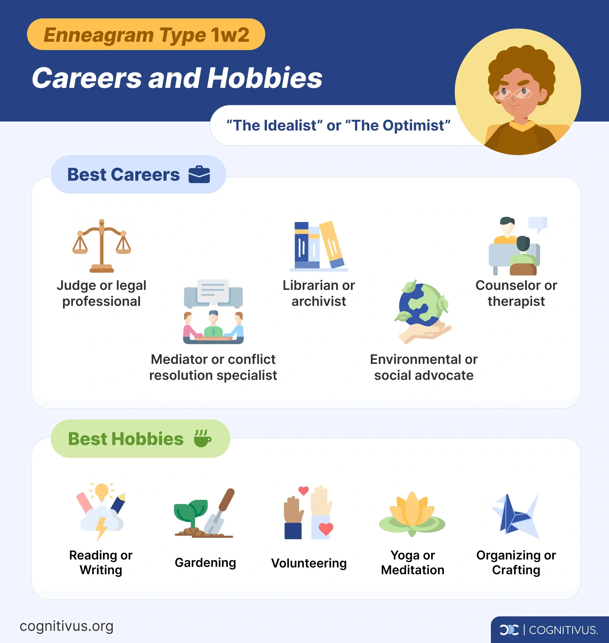 Enneagram type 1 wing 9 careers and hobbies